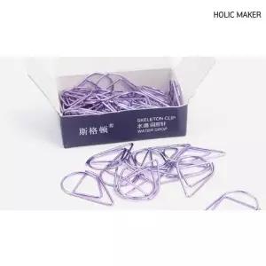 홀릭메이커 50P 예쁜 미니클립 HZT007 디자인클립 컬러클립 사무용클립 서류클립 서류집게