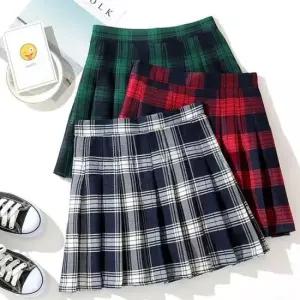 여성치마 교복몰 A라인 3컬러 체크 테니스 스커트 교복 치마.