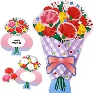 ( )어버이날 카네이션 카드 만들기 미술 재료 세트 어린이날 감사 엽서 DIY