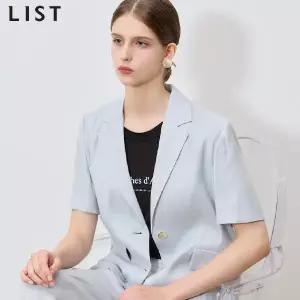 [리스트(LIST)] 고품격 린넨 백 슬릿 셋업 재킷 (택가격: 268000원)