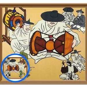 3WC 김홍도그리기 무동도 DIY 전통 민화 동양화 키트 한국화 전통소품DIY 인테리어액자 동양화그리기