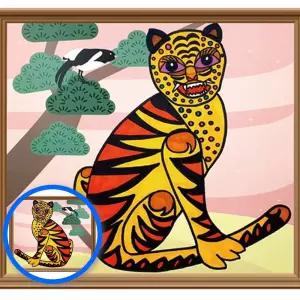 3WC 까치호랑이그리기 DIY 전통 민화 동양화 키트 한국화 감상 동양화소품 전통소품DIY