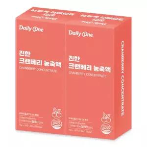 데일리원 진한 크랜베리 농축액 액상 스틱 엑기스 진액 15g X 14포 2통