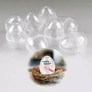 플라스틱 계란모형 투명 소형 8개입
