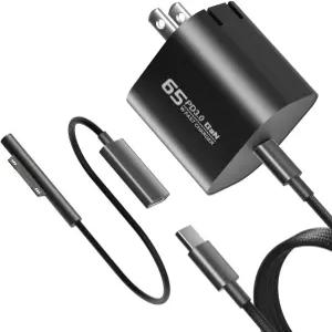 65W 45W USB C Surface Pro 충전기 Windows 13 용 Microsoft 12/11/10/9/8/7/6/5/4/3/X/전원 어댑터와 호환