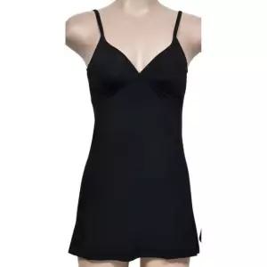 여성스러운 인견 슬립 일체형브라캡 원피스 란제리