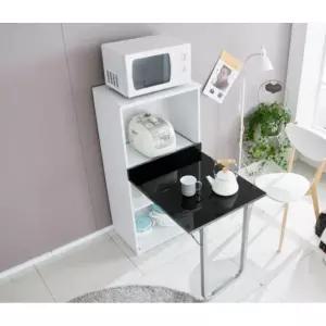 2인가구 공간활용 접이식 식탁형 렌지수납장 600(4색) 대 렌지대 홈바 다이