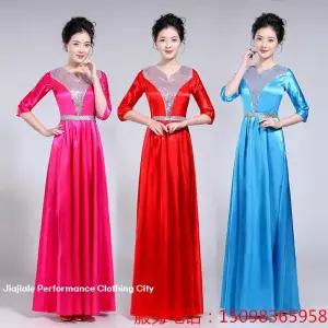 여성 합창드레스 공연복 합창단 중년 롱드레스 무대의상 시니어 피로연