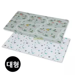 PVC 쿠션 양면 층간소음 방지 거실 놀이매트 숲속캠프 테라죠 140X200 대형 층간소음방지