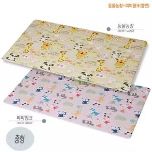 PVC 쿠션 양면 층간소음 방지 거실 놀이매트 동물농장 퍼피핑크 140X170 중형 층간소음방지 홈매트