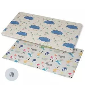 PVC 쿠션 양면 층간소음 방지 거실 놀이매트 옹달샘 퍼피아이보리 140X200 대형 실내운동매트