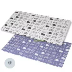 PVC 쿠션 양면 층간소음 방지 거실 놀이매트 리틀쉽 화이트블루 140X170 중형 층간소음방지 PVC매트 요가매
