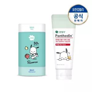 그린핑거 포차코 데일리&물놀이 2in1 선스틱 22g+포차코 MD 더마 크림100ml