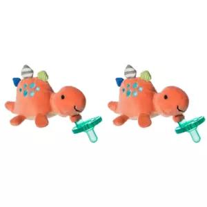 메리메이어 아기 실리콘 쪽쪽이 인형 홀더 공룡 X2