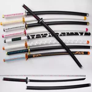 이구로오바나이 검 모형 칼 프레임 벨트 카마도 일룬도 코스프레 블랙 탄지로 스타일