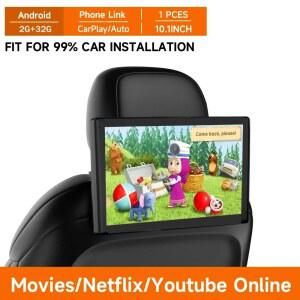 카플레이 모니터 Shunyanka 10 자동차 머리 받침 무선 CarPlay Android AUTO 안드로이드 12 32G 자동 뒷좌석 비디오 TV 플레이어 FM BT WIFI