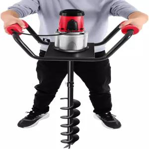 1500W 110V 전기 포스트 홀 굴착기 어스 오거 펜스 농장 정원을 위한 4인치 비트의 지상 드릴 블랙/레드