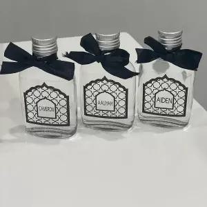 Zamzam 물 손님을위한 빈 플라스틱 병 리필 가능 휴대용 파티 선물 Hajj Umrah Mubarak Traval 컨테이너