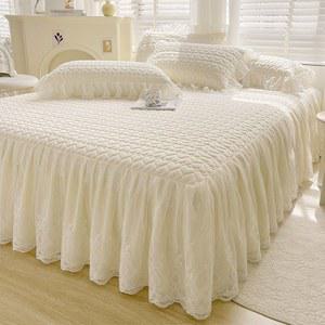 라텍스 침대 스커트 3 공주풍 침구커버세트 여름 아이스