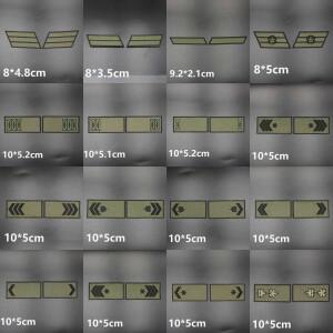 이스라엘 밀리터리 계급 서바이벌 자수 패치 의류용 후크 뒷면
