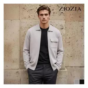 지오지아 카라형 집업 가디건 ABC3EC1102 471970