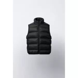 ZARA 경량 워터 프루프 후드 베스트 - 블랙
