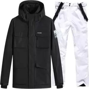 남성 스키복 방풍 스노보드 재킷 및 바지 세트 단열 스노우수트 겨울 따뜻한