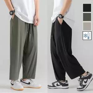 남자 냉장고바지 여름 쿨 와이드 슬랙스 냉감바지 빅사이즈