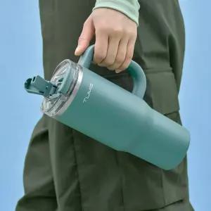 텀스 플립 스트로우 대용량 텀블러 900ml