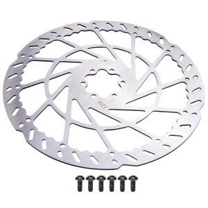 140 / 160 180 203 220mm 스테인리스 스틸 디스크 브레이크 로터, 나사 포함 자전거 로드 바이크 산악 자전거용 로터