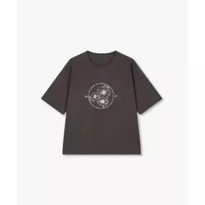 STUDIO TOMBOY 가먼트 다잉 플라워 반팔 티셔츠_브라운 9176322973 354998