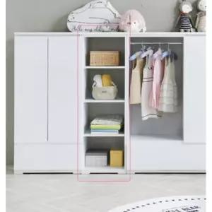 낮은 틈새 4단 화이트 선반장 400 / 옷장 아기 아가 서랍장 수납장 초등