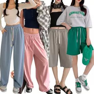 [제이피플]신상8900/3더/트레이닝바지/세트/~4XL빅사이즈/조거/잠옷/밴딩와이드/반바지/버뮤다5부