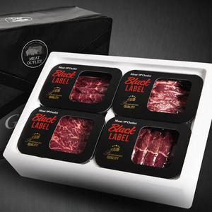 미트아울렛 소고기 정육 블랙앵거스 구이용 선물세트 1.2kg