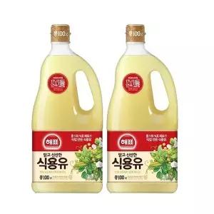 [사조대림] 해표 콩기름 1.8L X 2병 /식용유/오일/튀김/기름
