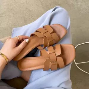 SOVO 피클리 소가죽 데일리 뮬 슬리퍼 6cm