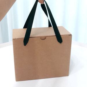 플랫 선물상자 골직끈 사각 무지 크라프트 박스 포장 수건 간식 떡 기프트 답례품 케이스