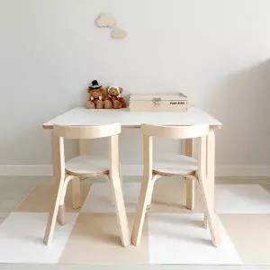 [맘스보드][리퍼 50개 한정] 맘스보드 니노 책상1개 + 의자2개 세트 / 유아 어린이 의자 테이블 원목 가구