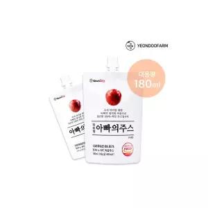[연두팜] BIG 대용량 아빠의주스 사과즙 낱개 180ml
