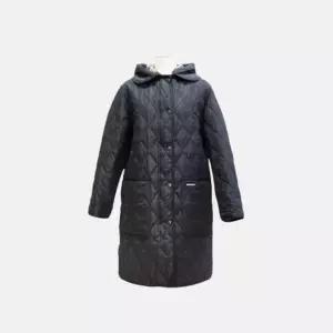(버버리) 퀼팅 롱 후드 코트