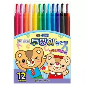 지구화학 투명이 색연필 12색 샤프식색연필 색칠놀이 지구