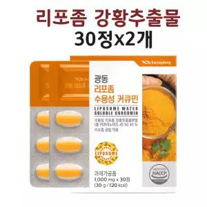 리포좀 커큐민 강황추출물 보스웰리아 수용성 뿌리 줄기 울금 가루 분말 60정
