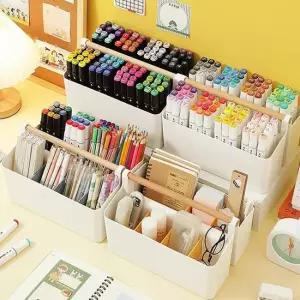 대용량 펜꽂이 칸막이 연필꽂이 정리함