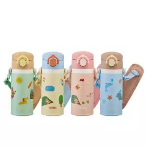 써모스 마이디자인 원터치보틀 JOI-351K 350ml 어린이 보온병 스트랩