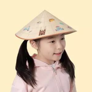 [민화샵] 베트남 논라 모자 만들기 스티커 붙이기 활동 다문화 교육 교구 미술 키트 