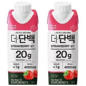 빙그레 더단백 드링크 프로틴 음료 딸기맛 250ml x 18팩