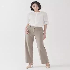 [지센]핏센 세미와이드 스판 밴딩 슬랙스 LOFPP302_BE