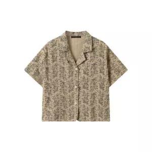 [하프클럽/르샵]플라워 패턴 오픈 카라 반팔 셔츠 (DQ2BA006A)