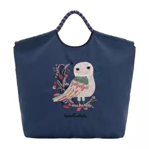 HOREANDWHOLE 홀앤홀 부엉이 자수 에코백 : 네이비 L size