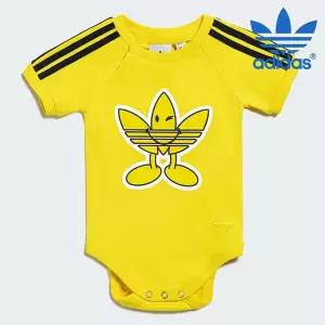 [아디다스][세일] 아디다스 아동 세트 /g2- JN6323 / BODY 베이비 오리지널스 x 스마일리 월드 3S 바디수트